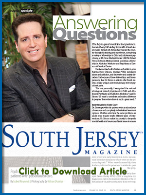 Dr. Simon South Jersey Magazine Article